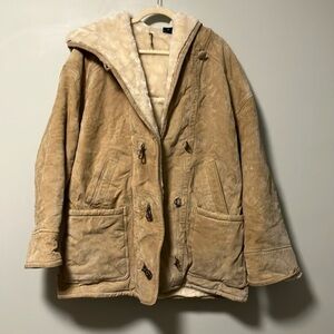 Gallery vintage leather heavy hooded jacket